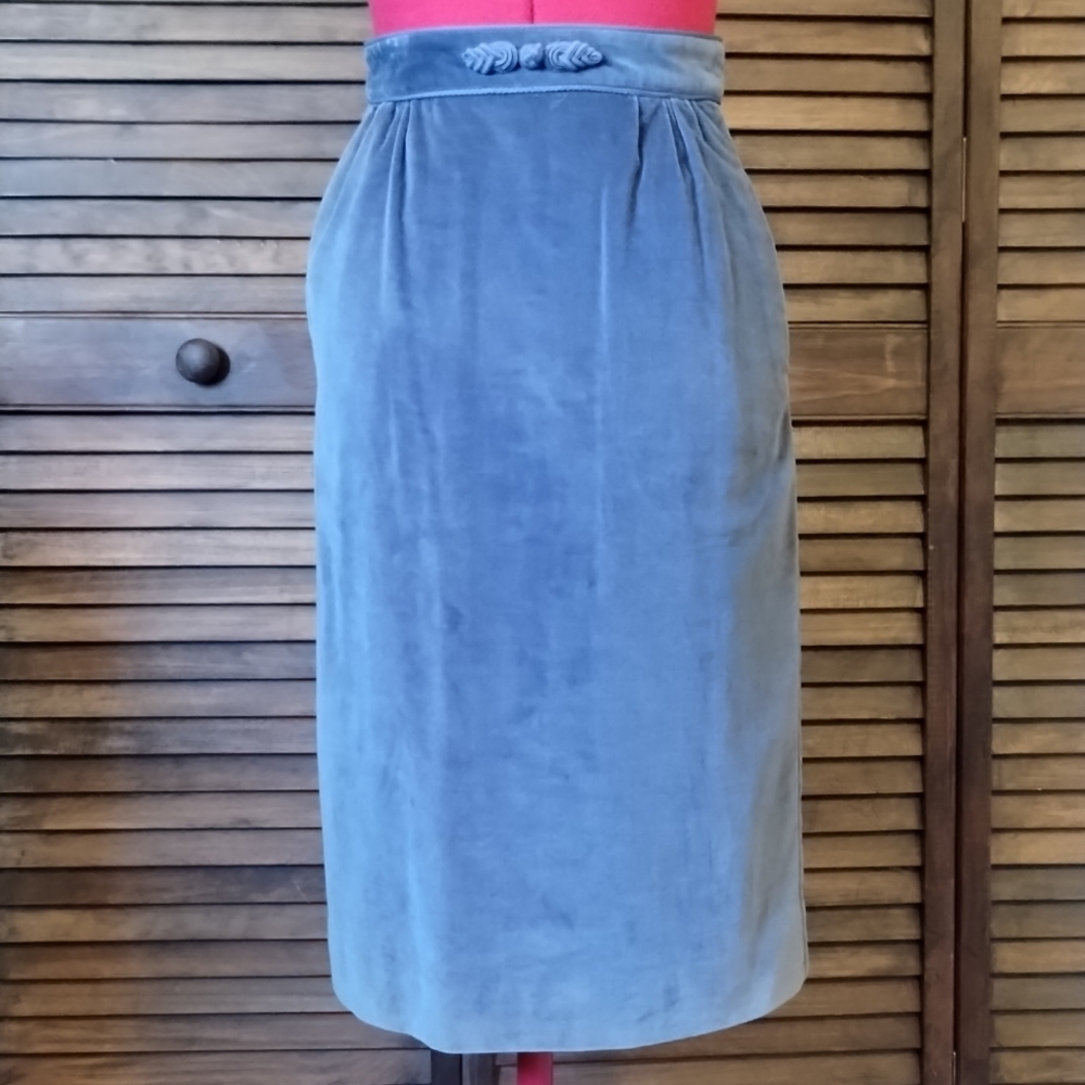 Velvet Pencil Skirt